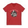 Unisex Short Sleeve V-Neck T-Shirt with Cute Capybara Design – Comfortable Casual Wear