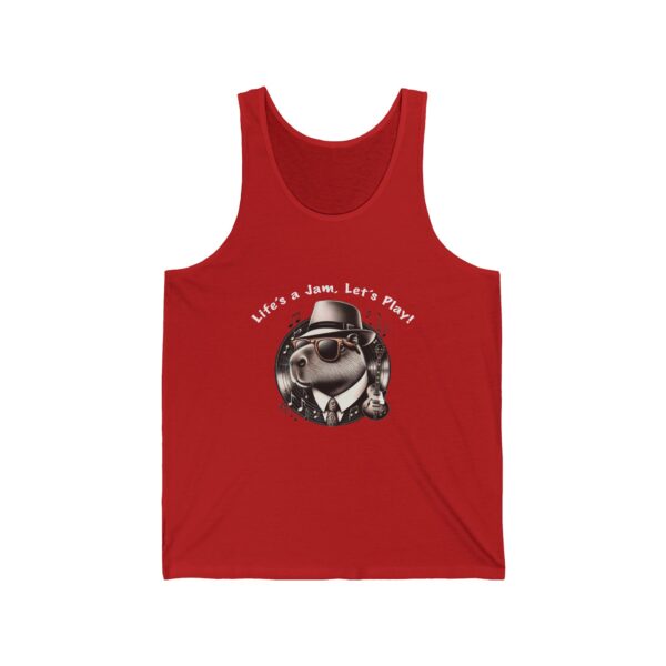 Unisex Jersey Tank Top with Cute Capybara Design – Perfect for Summer Style
