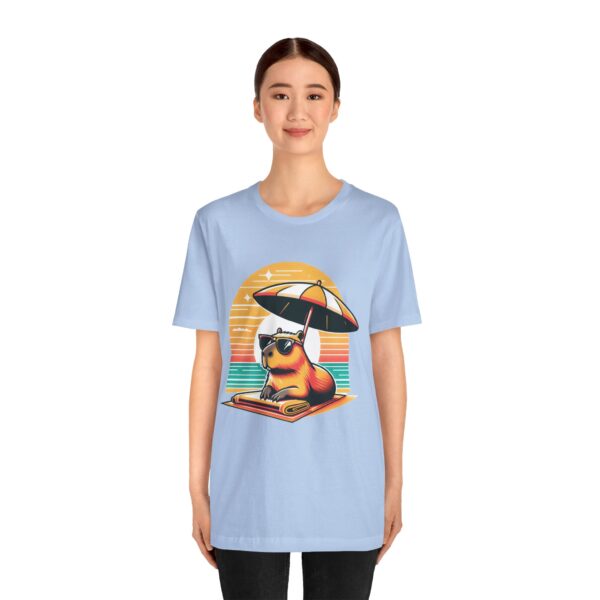 Unisex Jersey Short Sleeve Tee with Adorable Capybara Design – Soft and Stylish T-Shirt