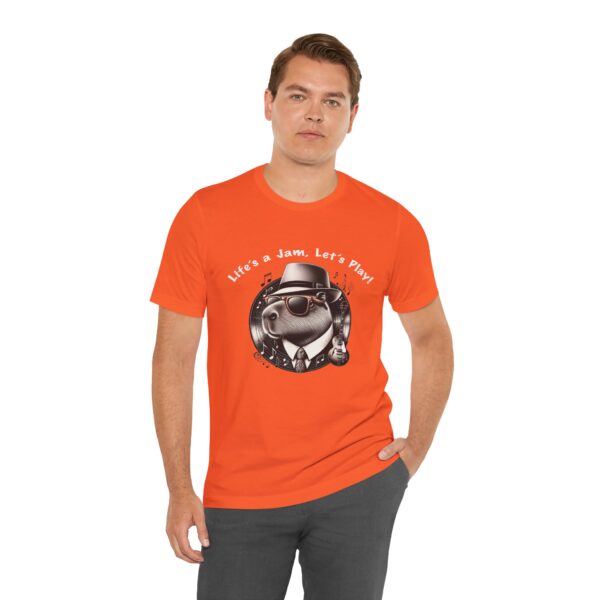 Unisex Jersey Short Sleeve Tee with Adorable Capybara Design – Soft and Stylish T-Shirt