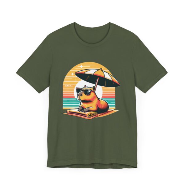 Unisex Jersey Short Sleeve Tee with Adorable Capybara Design – Soft and Stylish T-Shirt