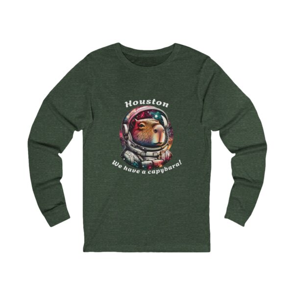 Unisex Jersey Long Sleeve Tee with Unique Capybara Design – Comfortable and Stylish Top
