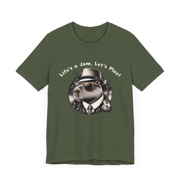Unisex Jersey Short Sleeve Tee with Adorable Capybara Design – Soft and Stylish T-Shirt