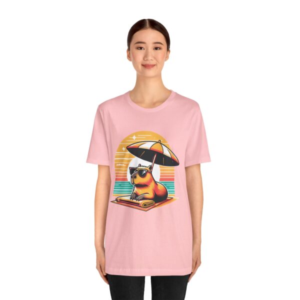 Unisex Jersey Short Sleeve Tee with Adorable Capybara Design – Soft and Stylish T-Shirt