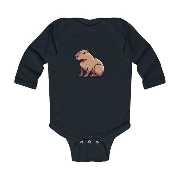 Infant Long Sleeve Bodysuit with Cute Capybara Design – Soft, Cozy, and Perfect for Baby’s Everyday Comfort