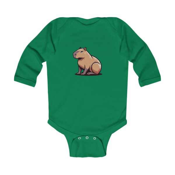 Infant Long Sleeve Bodysuit with Cute Capybara Design – Soft, Cozy, and Perfect for Baby’s Everyday Comfort