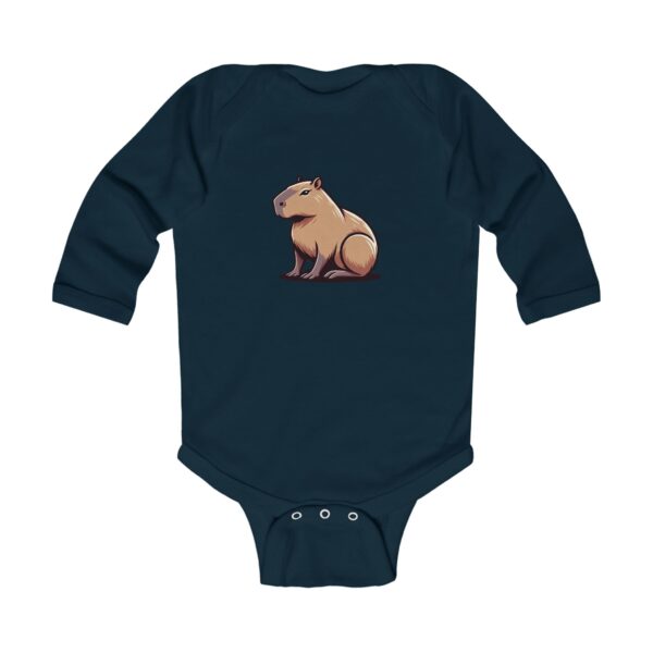 Infant Long Sleeve Bodysuit with Cute Capybara Design – Soft, Cozy, and Perfect for Baby’s Everyday Comfort