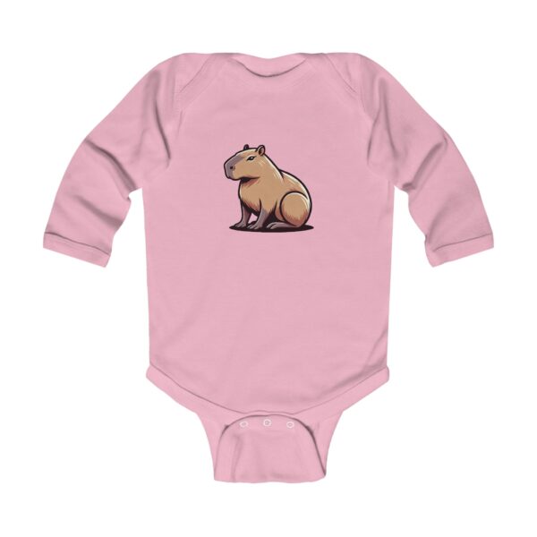 Infant Long Sleeve Bodysuit with Cute Capybara Design – Soft, Cozy, and Perfect for Baby’s Everyday Comfort