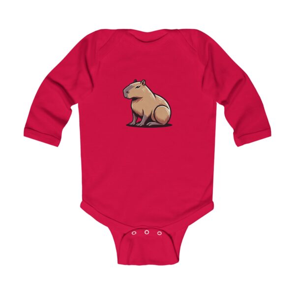 Infant Long Sleeve Bodysuit with Cute Capybara Design – Soft, Cozy, and Perfect for Baby’s Everyday Comfort