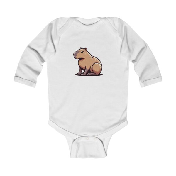 Infant Long Sleeve Bodysuit with Cute Capybara Design – Soft, Cozy, and Perfect for Baby’s Everyday Comfort