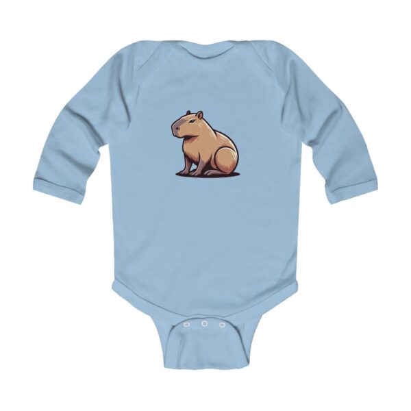 Infant Long Sleeve Bodysuit with Cute Capybara Design – Soft, Cozy, and Perfect for Baby’s Everyday Comfort