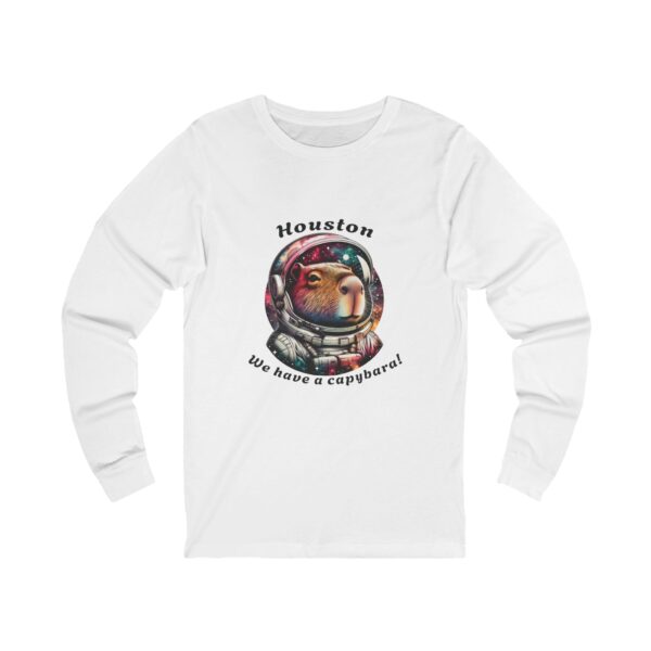 Unisex Jersey Long Sleeve Tee with Unique Capybara Design – Comfortable and Stylish Top