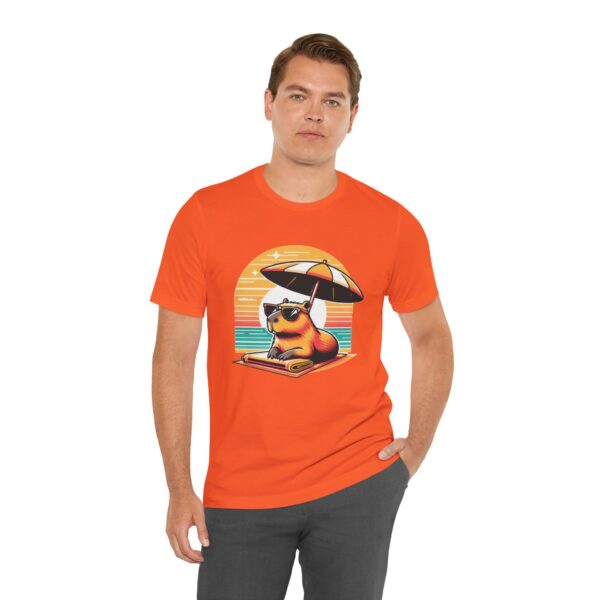 Unisex Jersey Short Sleeve Tee with Adorable Capybara Design – Soft and Stylish T-Shirt