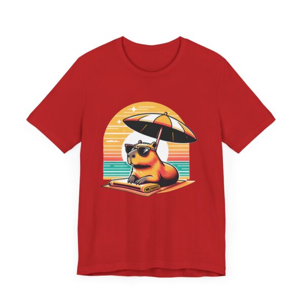 Unisex Jersey Short Sleeve Tee with Adorable Capybara Design – Soft and Stylish T-Shirt
