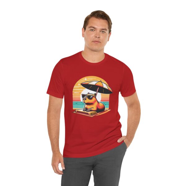 Unisex Jersey Short Sleeve Tee with Adorable Capybara Design – Soft and Stylish T-Shirt