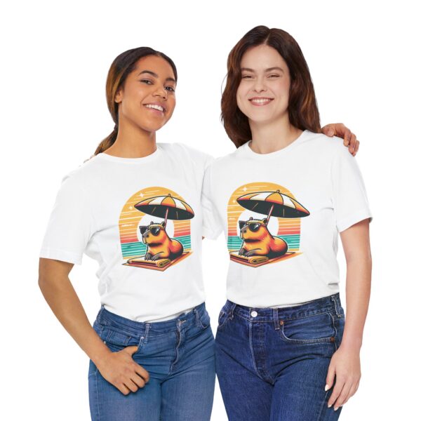 Unisex Jersey Short Sleeve Tee with Adorable Capybara Design – Soft and Stylish T-Shirt