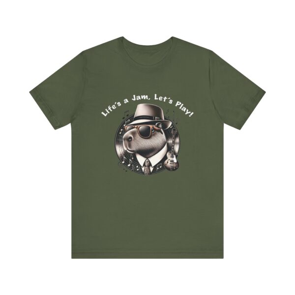 Unisex Jersey Short Sleeve Tee with Adorable Capybara Design – Soft and Stylish T-Shirt