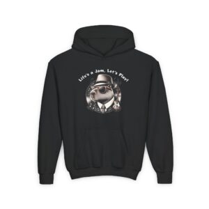 Youth Heavy Blend Hooded Sweatshirt with Cute Capybara Design – Warm, Cozy, and Perfect for Kids