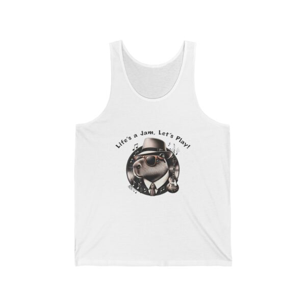 Unisex Jersey Tank Top with Cute Capybara Design – Perfect for Summer Style