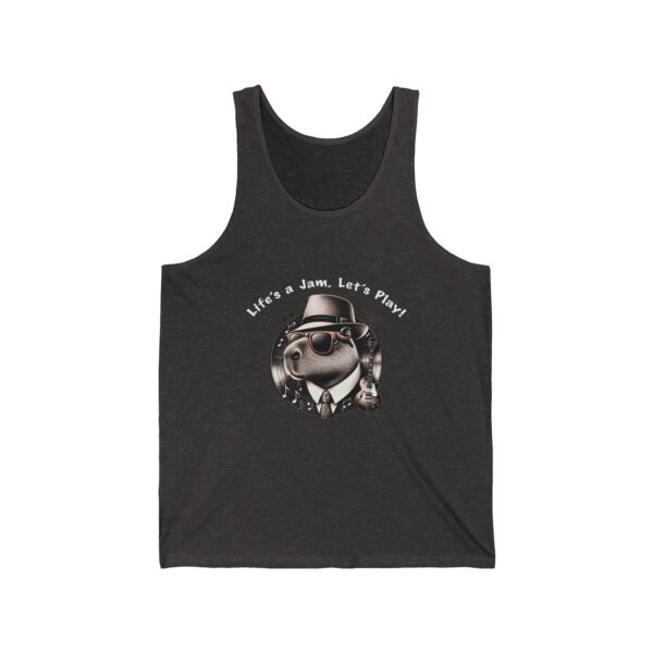 Unisex Jersey Tank Top with Cute Capybara Design – Perfect for Summer Style