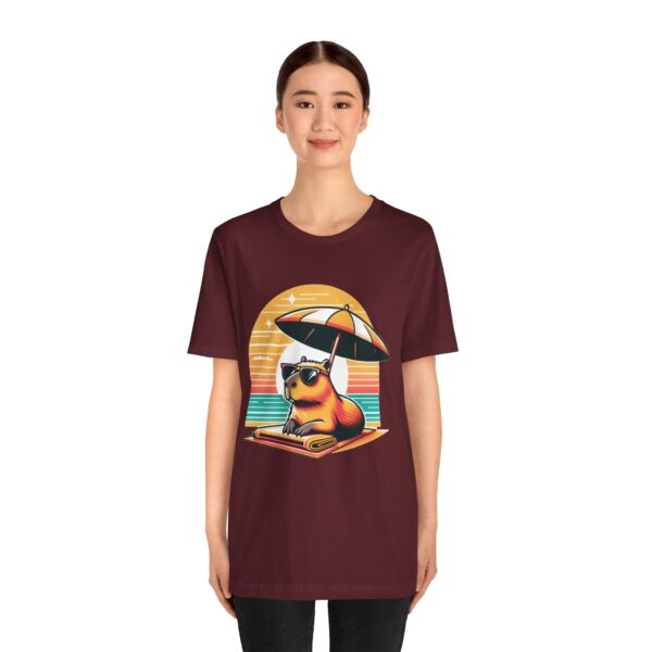 Unisex Jersey Short Sleeve Tee with Adorable Capybara Design – Soft and Stylish T-Shirt