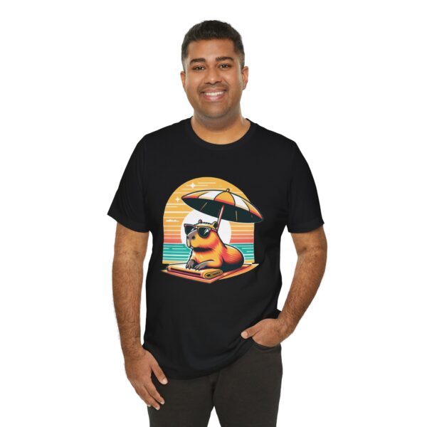 Unisex Jersey Short Sleeve Tee with Adorable Capybara Design – Soft and Stylish T-Shirt