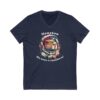 Unisex Short Sleeve V-Neck T-Shirt with Cute Capybara Design – Comfortable Casual Wear