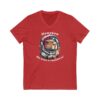 Unisex Short Sleeve V-Neck T-Shirt with Cute Capybara Design – Comfortable Casual Wear