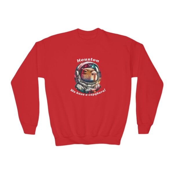 Youth Crewneck Sweatshirt with Adorable Capybara Design – Cozy and Fun for Everyday Wear