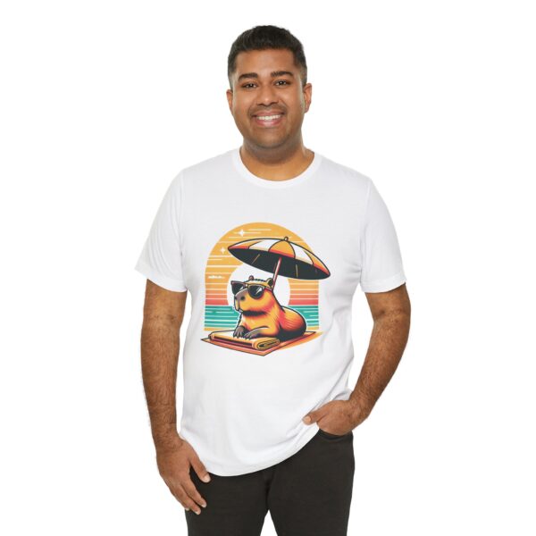 Unisex Jersey Short Sleeve Tee with Adorable Capybara Design – Soft and Stylish T-Shirt