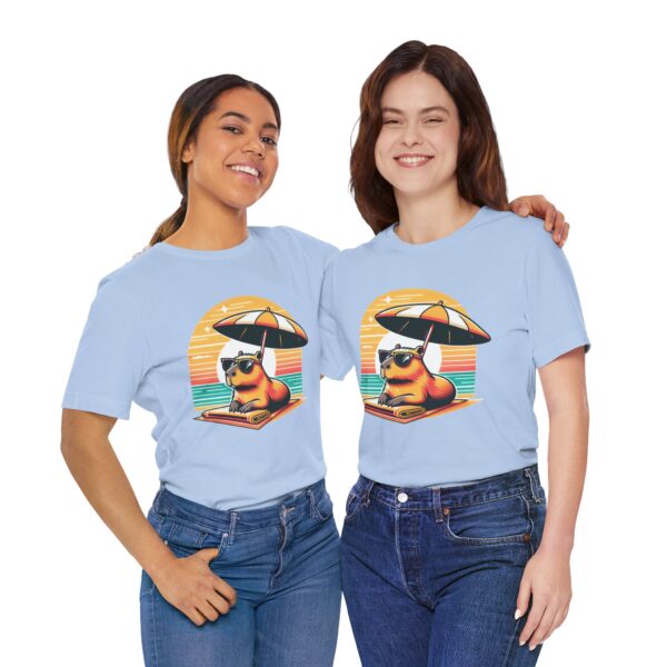 Unisex Jersey Short Sleeve Tee with Adorable Capybara Design – Soft and Stylish T-Shirt