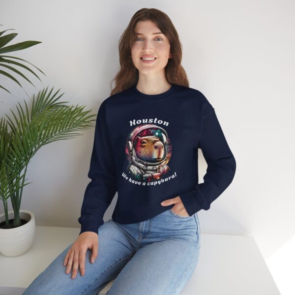 Unisex Heavy Blend™ Crewneck Sweatshirt with Cute Capybara Design – Embrace Comfort Every Day