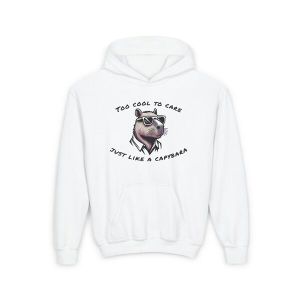 Youth Heavy Blend Hooded Sweatshirt with Cute Capybara Design – Warm, Cozy, and Perfect for Kids