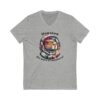 Unisex Short Sleeve V-Neck T-Shirt with Cute Capybara Design – Comfortable Casual Wear