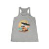 Womens Flowy Racerback Tank with Adorable Capybara Design – Lightweight, Stylish, and Fun for Summer