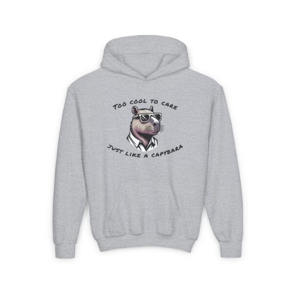 Youth Heavy Blend Hooded Sweatshirt with Cute Capybara Design – Warm, Cozy, and Perfect for Kids