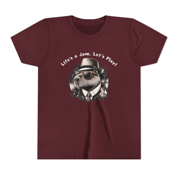 Youth Short Sleeve Tee with Cute Capybara Design – Soft, Fun, and Perfect for Everyday Wear