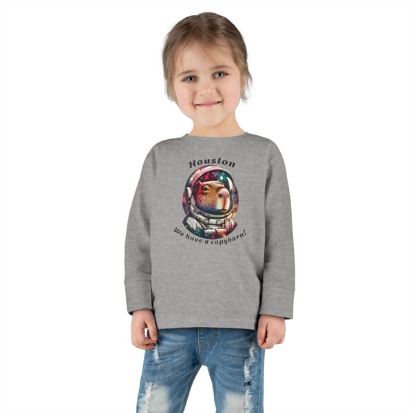 Toddler Long Sleeve Tee with Adorable Capybara Design – Soft, Warm, and Fun for Everyday Wear