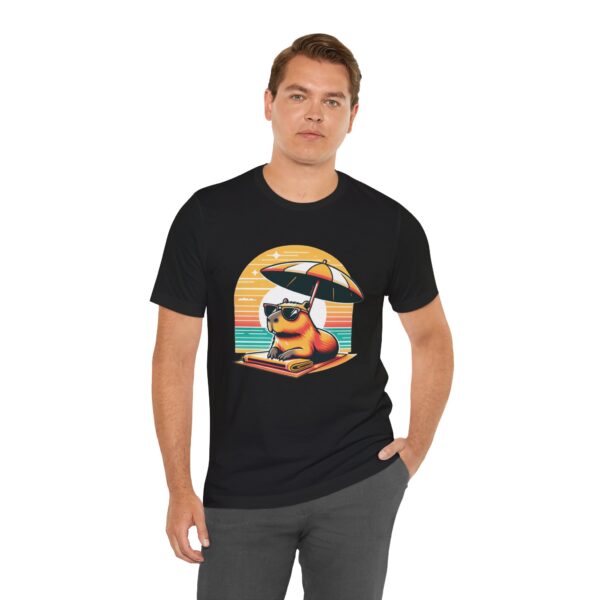 Unisex Jersey Short Sleeve Tee with Adorable Capybara Design – Soft and Stylish T-Shirt