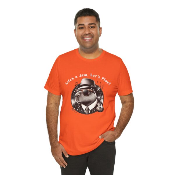 Unisex Jersey Short Sleeve Tee with Adorable Capybara Design – Soft and Stylish T-Shirt