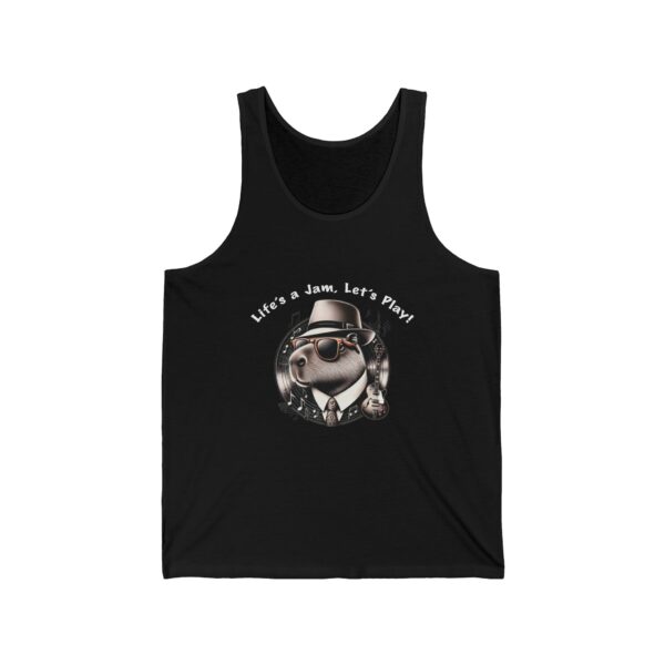 Unisex Jersey Tank Top with Cute Capybara Design – Perfect for Summer Style