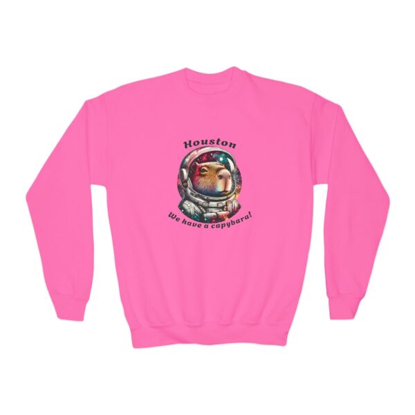 Youth Crewneck Sweatshirt with Adorable Capybara Design – Cozy and Fun for Everyday Wear