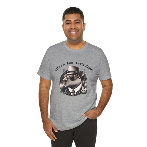 Unisex Jersey Short Sleeve Tee with Adorable Capybara Design – Soft and Stylish T-Shirt