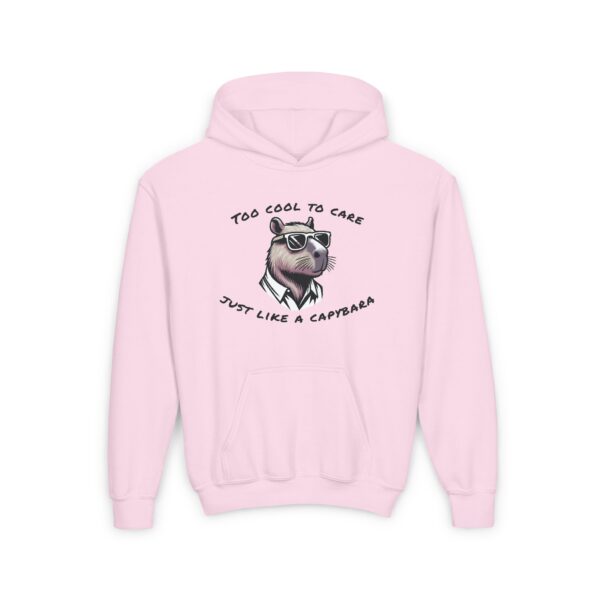 Youth Heavy Blend Hooded Sweatshirt with Cute Capybara Design – Warm, Cozy, and Perfect for Kids