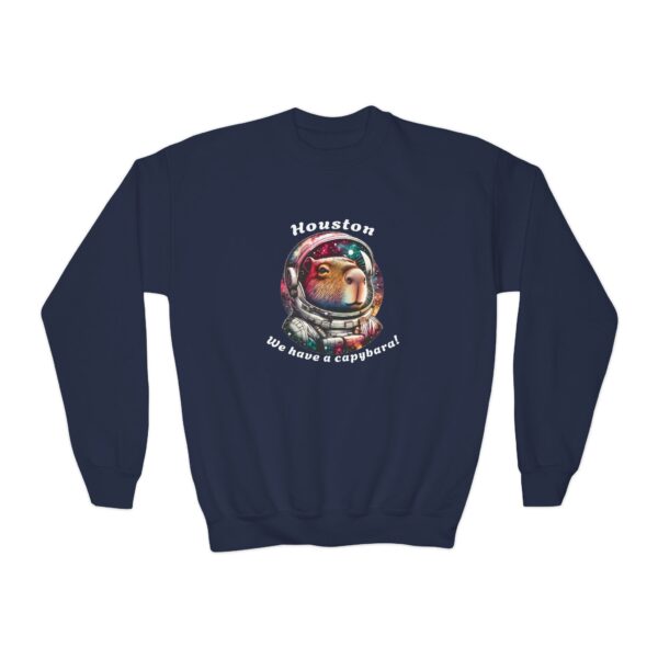 Youth Crewneck Sweatshirt with Adorable Capybara Design – Cozy and Fun for Everyday Wear