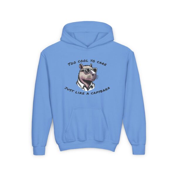 Youth Heavy Blend Hooded Sweatshirt with Cute Capybara Design – Warm, Cozy, and Perfect for Kids