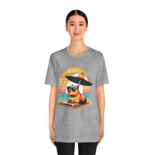 Unisex Jersey Short Sleeve Tee with Adorable Capybara Design – Soft and Stylish T-Shirt