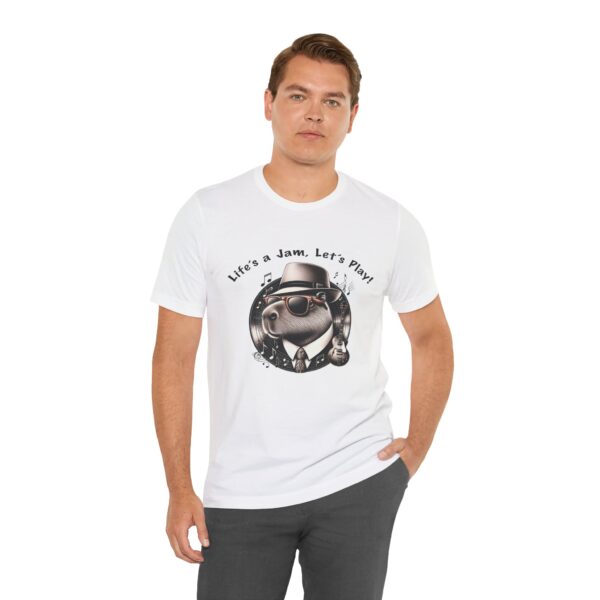Unisex Jersey Short Sleeve Tee with Adorable Capybara Design – Soft and Stylish T-Shirt