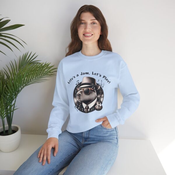 Unisex Heavy Blend™ Crewneck Sweatshirt with Cute Capybara Design – Embrace Comfort Every Day