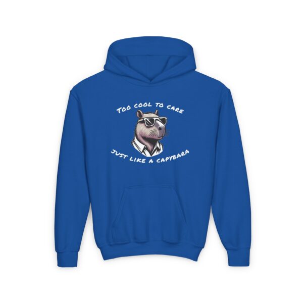 Youth Heavy Blend Hooded Sweatshirt with Cute Capybara Design – Warm, Cozy, and Perfect for Kids